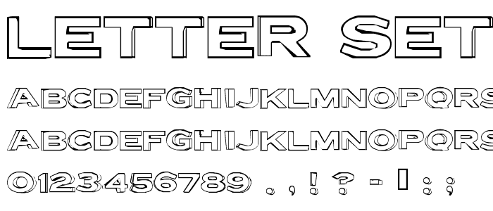 Letter Set B font